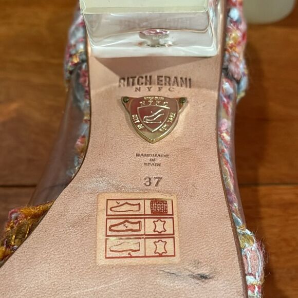 NWOT Ritch Erani NYFC Tweed Tweed Pattern D'Orsay Pumps Women's Size 37 - Picture 9 of 10